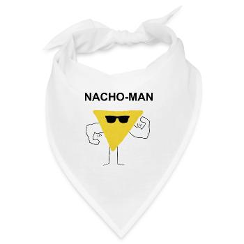 Nacho Man Macho Muskeln Geschenk Geschenkidee - Bandana - Weiß - Vorne