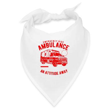 Ambulance Emergency ride - Krankenwagen - Bandana - Weiß - Vorne