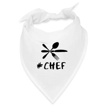 #Chef Hobby Koch Kochen Symbol Geschenk Idee - Bandana - Weiß - Vorne
