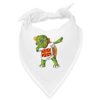 Mazedonien Dabbing Schildkröte - Bandana - Weiß - Vorne