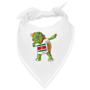 Suriname Dabbing Schildkröte - Bandana - Weiß - Vorne
