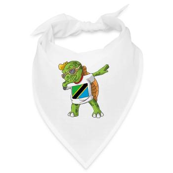 Tansania Dabbing Schildkröte - Bandana - Weiß - Vorne