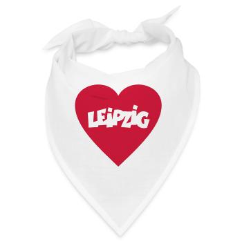 I Love Leipzig - Bandana - Weiß - Vorne