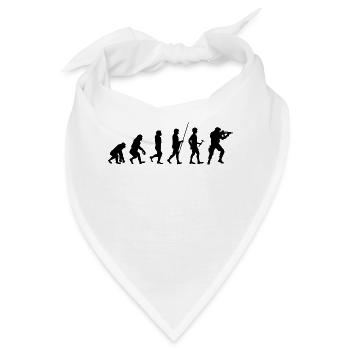 Evolution zum Soldaten T-Shirt Geschenk - Bandana - Weiß - Vorne