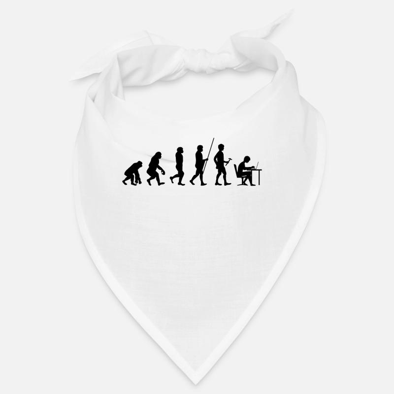 Evolution zum ITler T-Shirt Geschenk Bandana