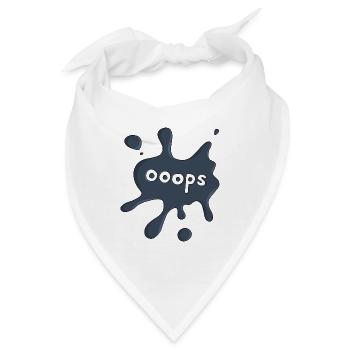 Fleck ooops dunkelblau - Bandana - Weiß - Vorne