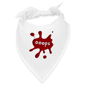 Fleck ooops dunkelrot - Bandana - Weiß - Vorne