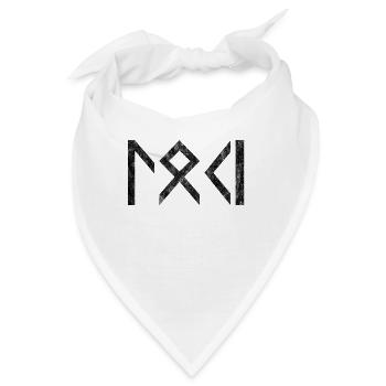 Loki Zeichen Nordische Mythologie Geschenk Idee - Bandana - Weiß - Vorne