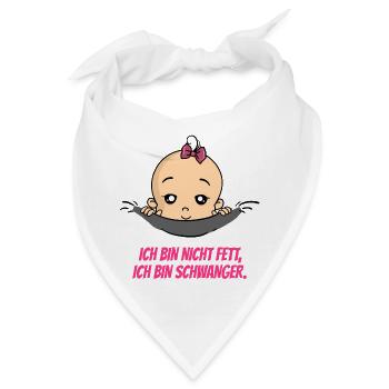 Ich Bin Nicht Fett Schwangerschaft Baby - Bandana - Weiß - Vorne