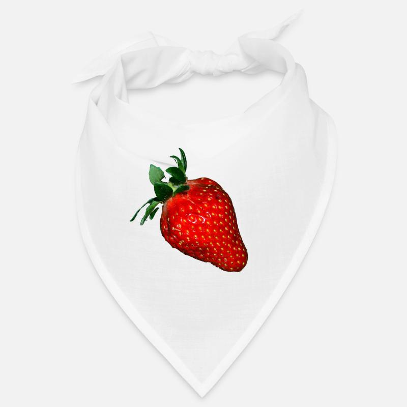 Erdbeere - Bandana - Weiß