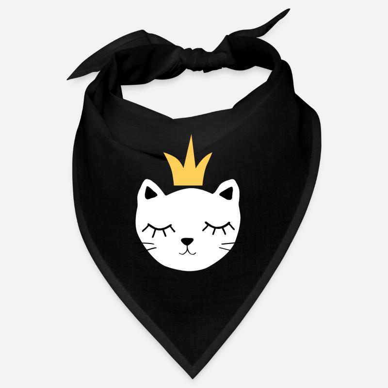 Weiße Katze mit Krone Bandana