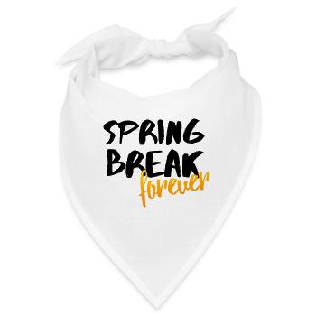Spring Break Forever Frühling Party Geschenk Idee - Bandana - Weiß - Vorne
