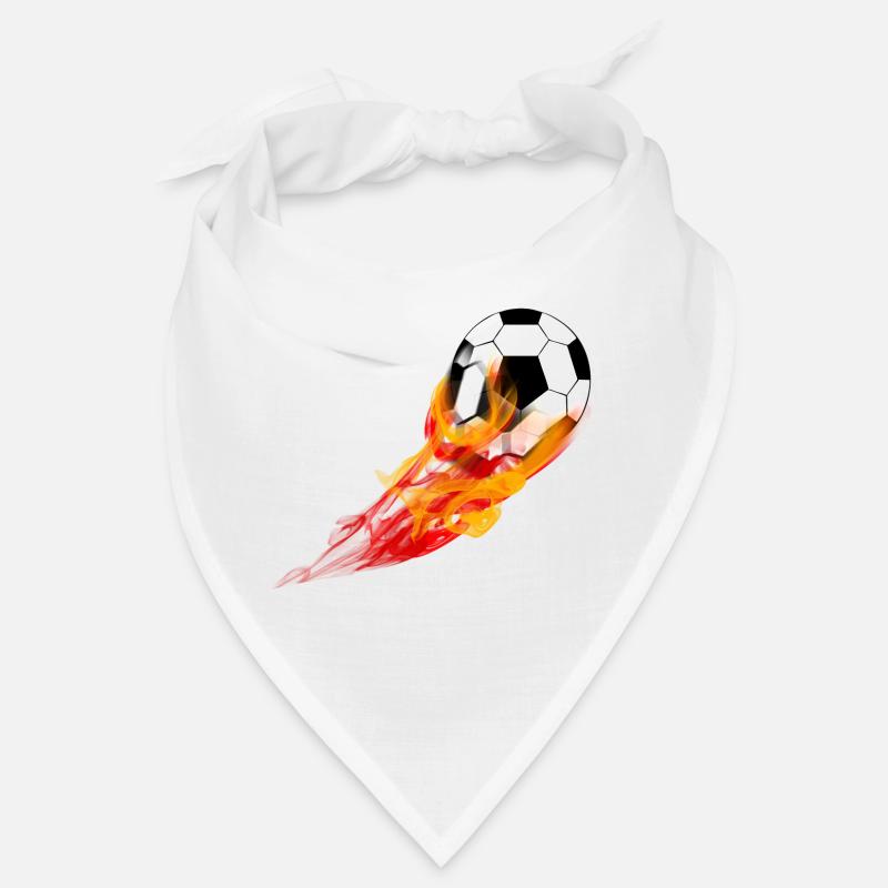Fussball mit Feuer - Bandana - Weiß