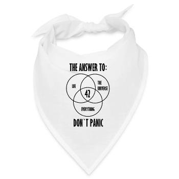 42 - Die ultimative Antwort! Coole, lustige Idee - Bandana - Weiß - Vorne