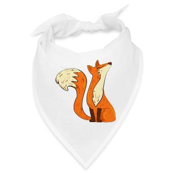 Fuchs beleidigt - Bandana - Weiß - Vorne