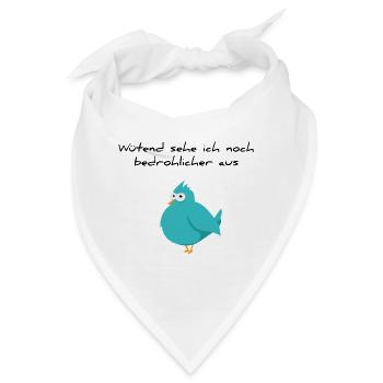 Wütend sehe ich noch bedrohlicher aus - Bandana - Weiß - Vorne
