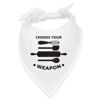 Backen Bäcker Geschenk idee Hobby Beruf - Bandana - Weiß - Vorne
