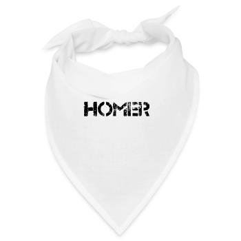 Homer (black) - Bandana - Weiß - Vorne