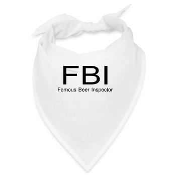 FBI - Famous Beer Inspector - Bandana - Weiß - Vorne