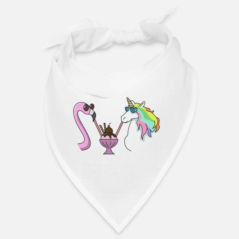 Flamingo Einhorn Eisbecher Geschenk Sommer Eis Bandana