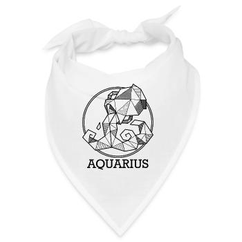Sternzeichen Wassermann Geschenk Astro Aquarius - Bandana - Weiß - Vorne
