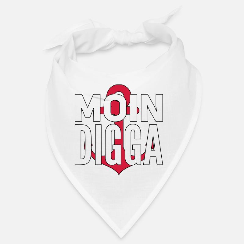 Moin Digga Hamburg - Bandana - Weiß