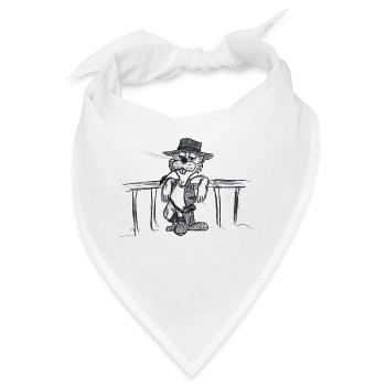 Wild West Biber #NorddeutscheKunst - Bandana - Weiß - Vorne