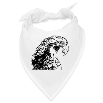 Papagei - Bandana - Weiß - Vorne