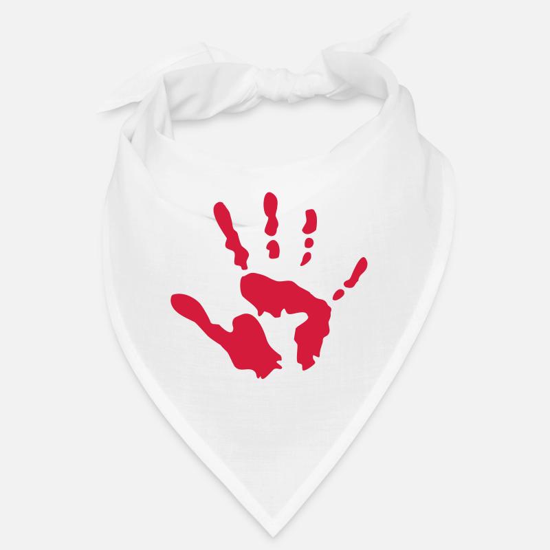 Forme de main abstraite avec une couleur vive Bandana