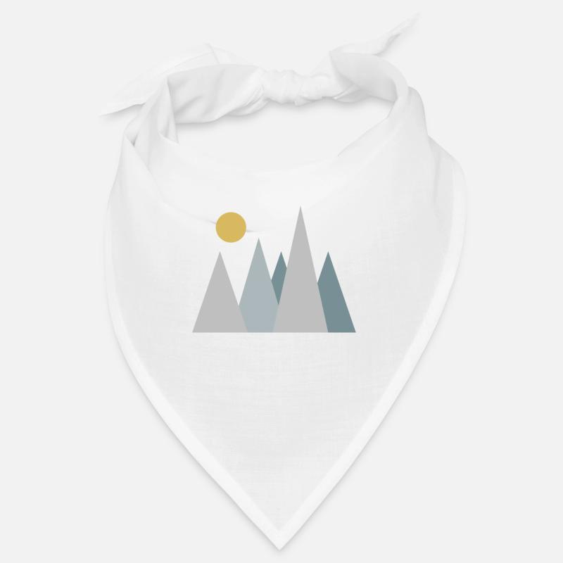 Berge - Bandana - Weiß