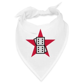 Domino / Dominoes / Spiel / Spieler - Bandana - Weiß - Vorne