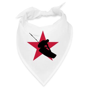 Kitesurfen / Kitesurfer / Kiteboarden / Kitesurf - Bandana - Weiß - Vorne
