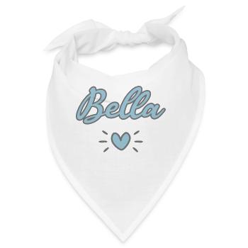 Bella Isabella Name Vorname mit Herz - Bandana - Weiß - Vorne