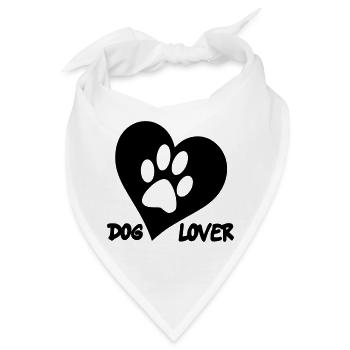 Hundefreund. Für alle Hundefreunde # - Bandana - Weiß - Vorne