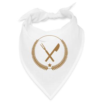 BBQ - Barbecue - Grill - Bandana - Weiß - Vorne