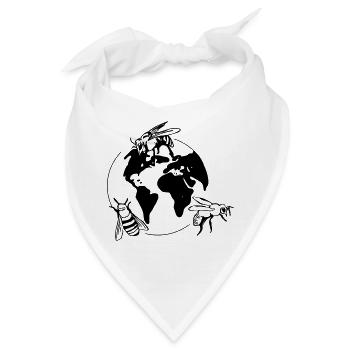 Save the Bees - Bandana - Weiß - Vorne