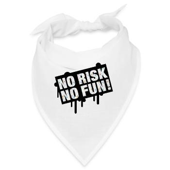 Kein Risiko, keine Zeit, Celebration Design - Bandana - Weiß - Vorne