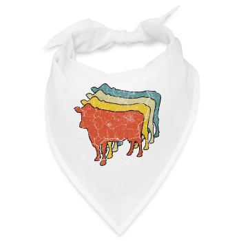 Kuh Kühe - Bandana - Weiß - Vorne