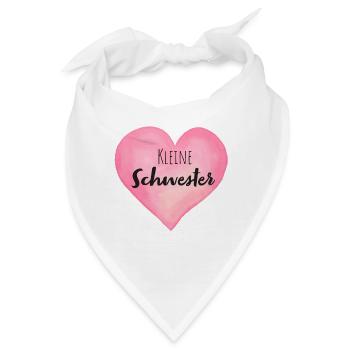 Kleine Schwester Herz - Bandana - Weiß - Vorne