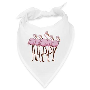 Flamingos - Bandana - Weiß - Vorne