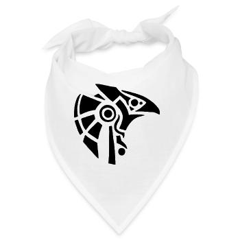 Ägyptischer Gott Horus - Bandana - Weiß - Vorne