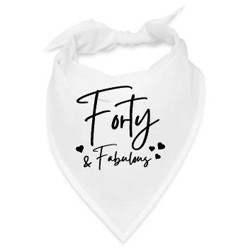 Vierzig fabelhaft - Bandana - Weiß - Vorne