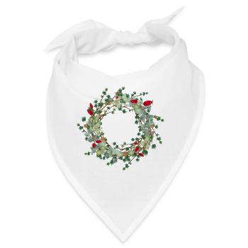 filigraner herbstlicher Lärchenkranz als Rahmen - Bandana - Weiß - Vorne