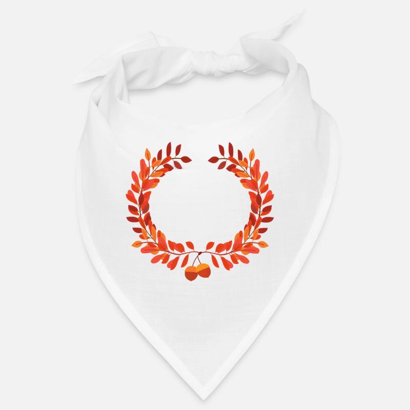 Herbstlaub Kranz mit Eicheln Bandana