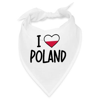 i love poland - Bandana - Weiß - Vorne