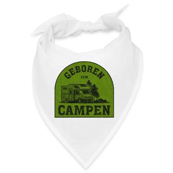 Geboren Zum Campen Patch - Bandana - Weiß - Vorne