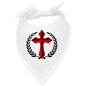 mit Lorbeerkranz - Bandana - Weiß - Vorne