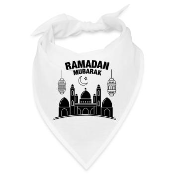 Ramadan Mubarak leuchtet - Bandana - Weiß - Vorne