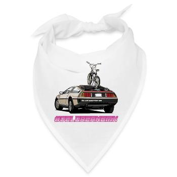 Delorean 80s Oldschool BMX Car mit Tour - Bandana - Weiß - Vorne
