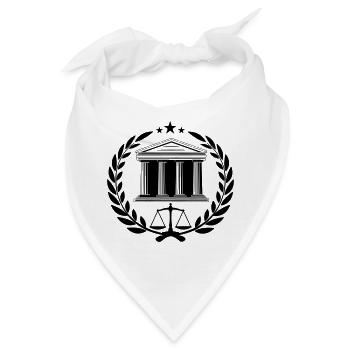 Hof mit Lorbeerkranz - Bandana - Weiß - Vorne